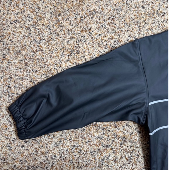 ELKA Kids Rain Suit Set Jacket Pants Black Reflective Size 116 6Y Waterproof - Picture 11 of 16